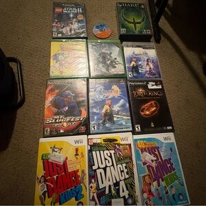 Assorted Video Game Disc and Case Collection - Black